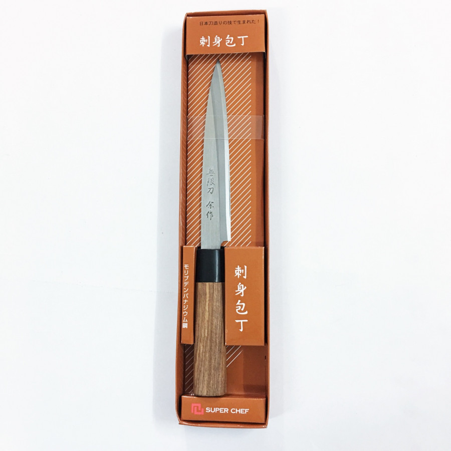 Dao làm Cá cán gỗ cao cấp không hút nước Super Chef lưỡi 18cm sắc bén công nghệ Nhật Bản