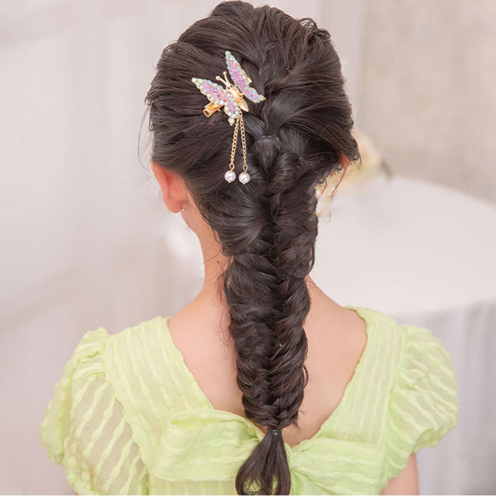 Butterfly Hair Clips Bangs Clip Headpiece for Women Girls Wedding Jewelry