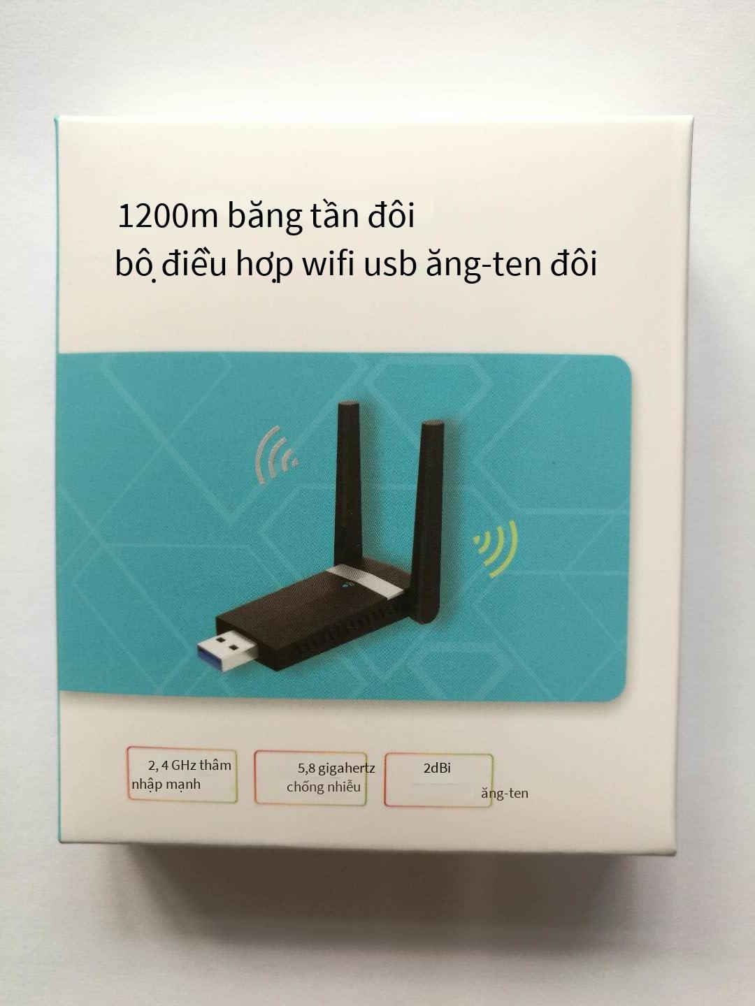 Giao hàng nhanh mới ăng-ten kép tần số kép 1200M tốc độ cực cao gấp 10 lần usb định tuyến di động di động thẻ mạng không dây wifi di động