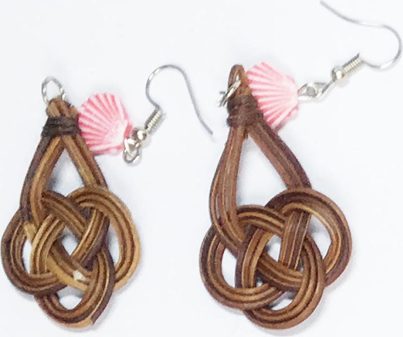 Combo 3 Bông tai mây tre đan handmade với 3 mẫu khác nhau