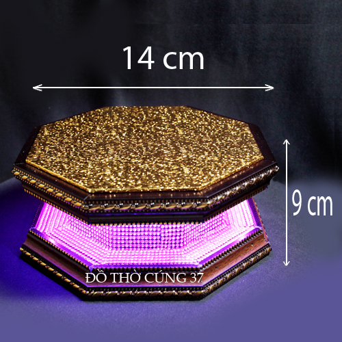 ĐẾ GỖ ĐỂ TƯỢNG PHẬT - ĐÈN LED ĐỔI MÀU