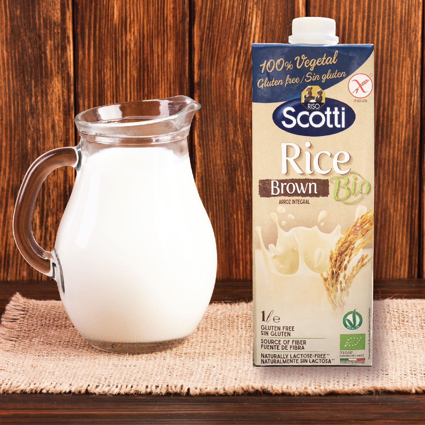 Sữa Gạo Lứt Hữu Cơ Tự Nhiên Riso Scotti - Bio Brown Rice Drink 1L