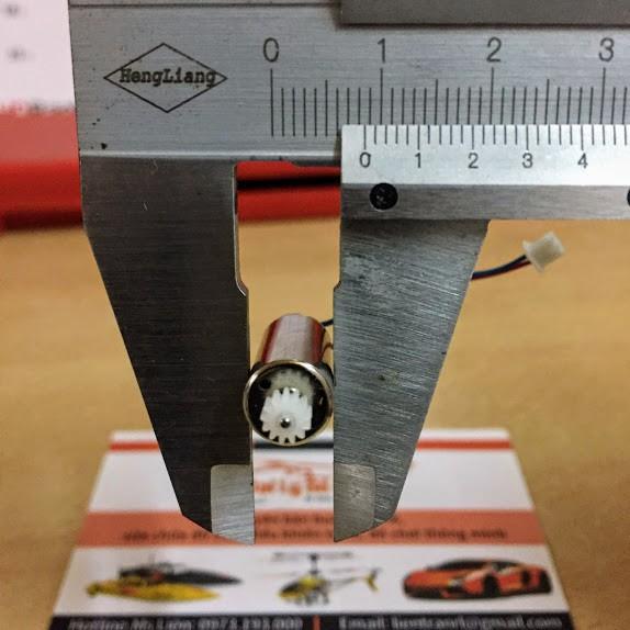 Động cơ 8.5x25mm kèm bánh răng nhựa 13 răng dành cho máy bay