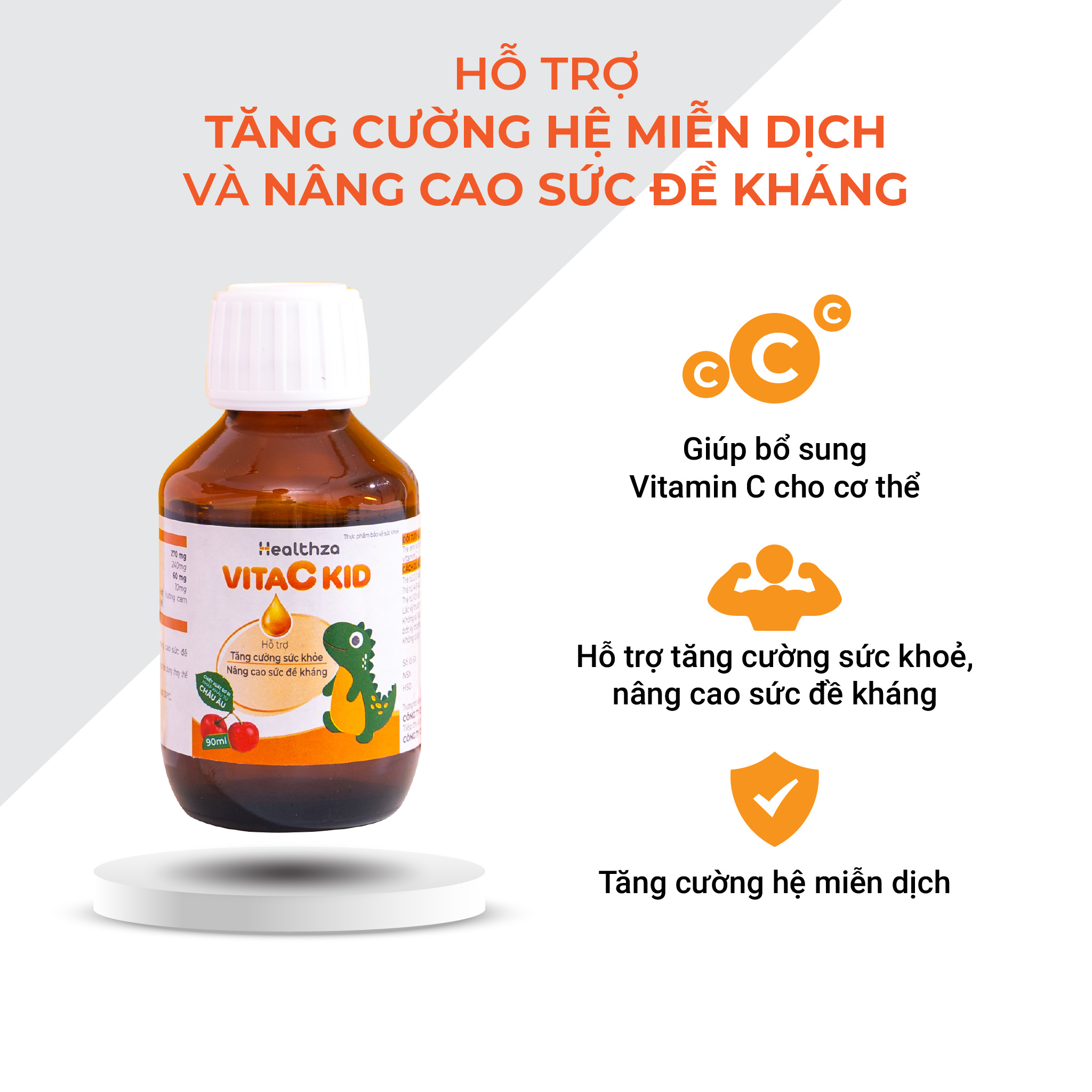 SIRO HEALTHZA VITAC KID BỔ SUNG VITAMIN C 1 LỌ X 90ML