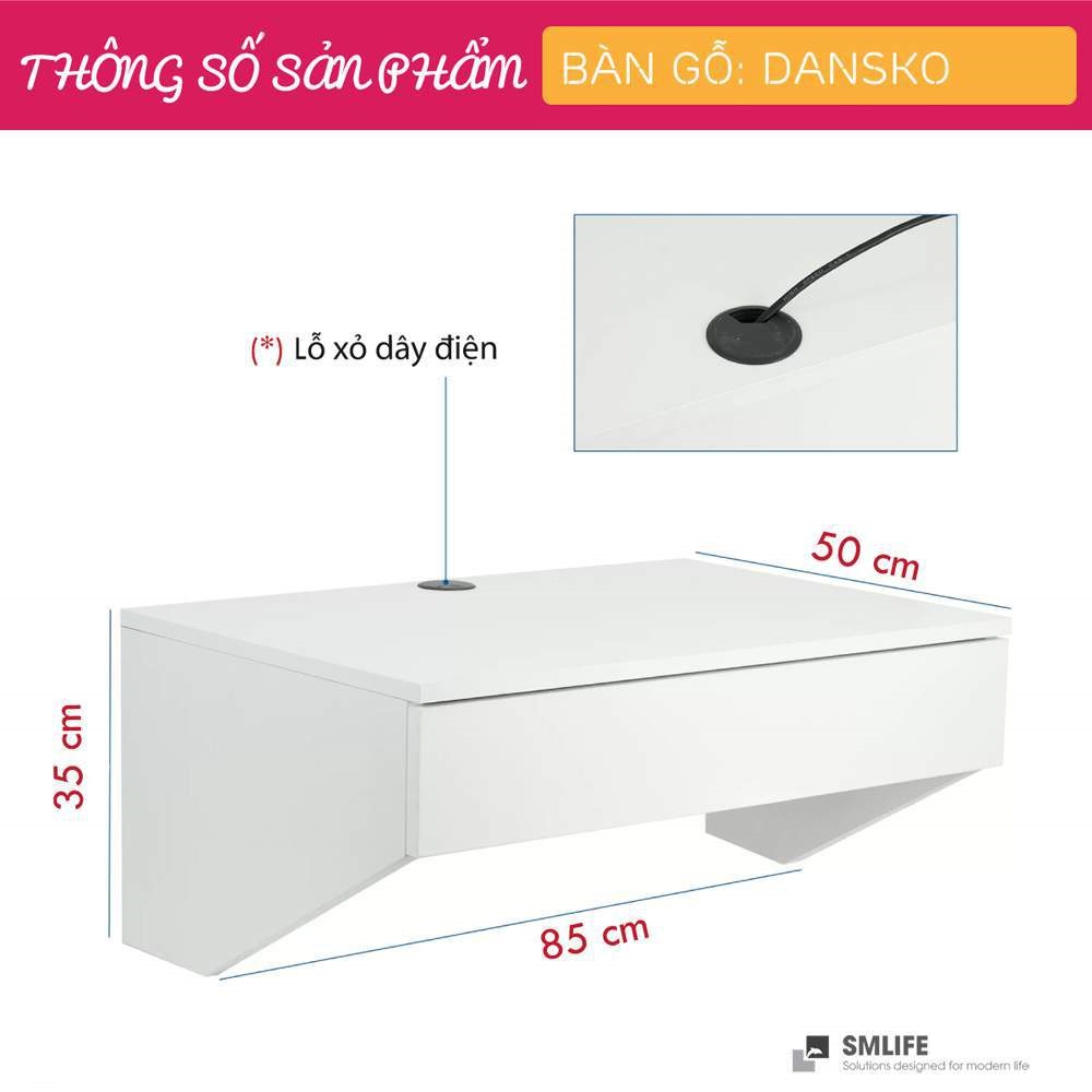 Bàn làm việc treo tường SMLIFE Dansko