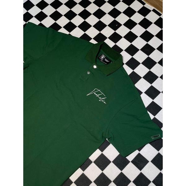 Áo Polo Unisex Form Rộng Thêu Logo TeeHolic Màu Xanh Lá