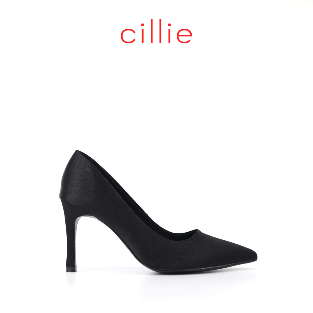 Giày cao gót đi tiệc nữ Cillie mũi nhọn cao 8cm bọc satin 1233