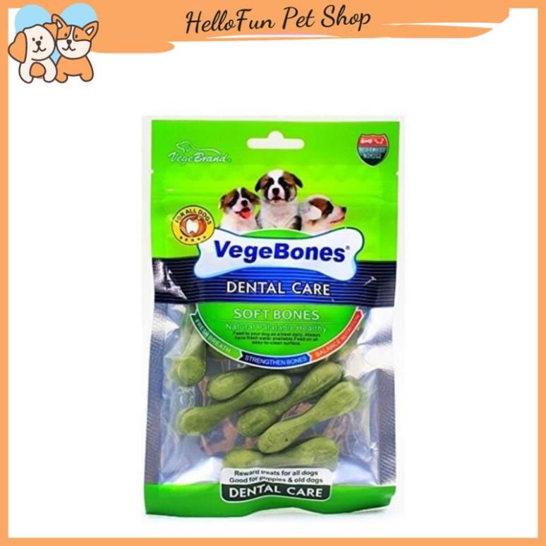 Xương gặm làm sạch răng, mượt lông, bổ sung canxi cho chó Vegebones (Gói 60g)