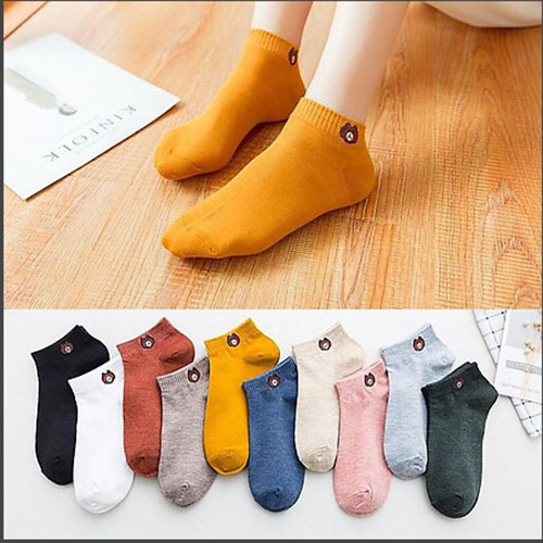 Boots/Bốt Nữ Cổ Thấp Da lộn Khoá Cạnh Tag Chữ D o (Mã 668) Kèm Tất Gấu