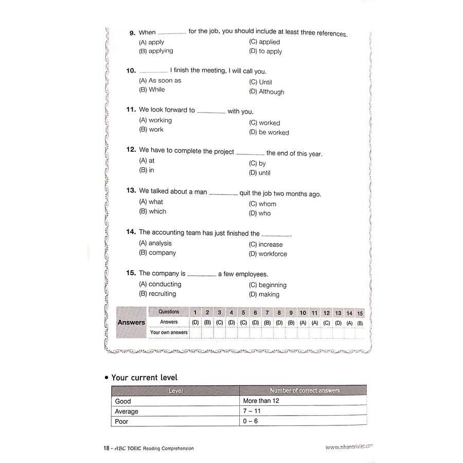 ABC TOEIC RC - Reading Comprehension (Không CD)