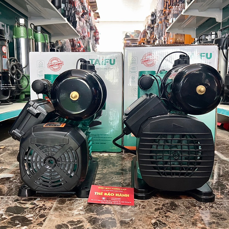 Bơm tăng áp điện tử 750W nước nóng và lạnh, chống cạn, chống cháy thông minh thế hệ mới TAIFU - Bảo hành 1 năm