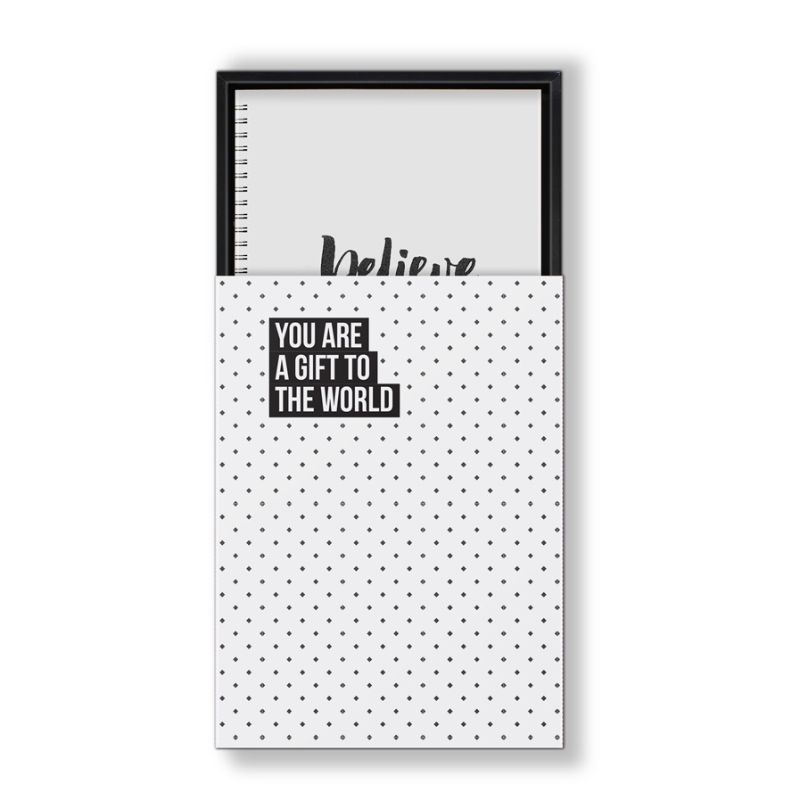 Hộp quà sổ SDstationery You are a gift to the world - Sổ lò xo A5 màu bìa silver (mẫu bìa ngẫu nhiên)