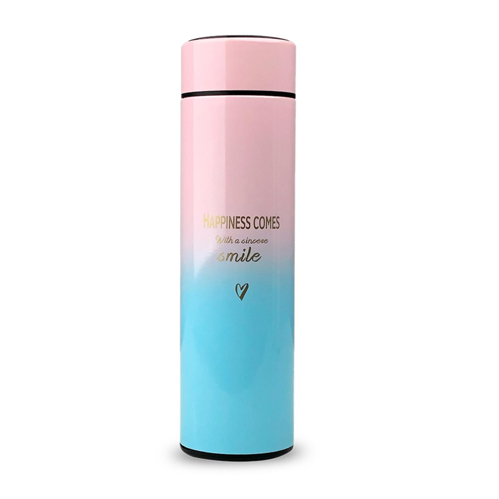 Chai Nước Thể Thao Cách Nhiệt Thông Minh Chống Rò Rỉ Có Màn Hình Hiển Thị Nhiệt Độ 500Ml