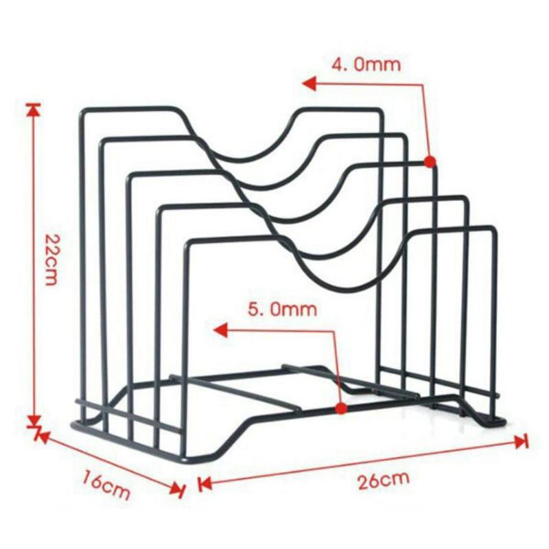 KỆ GÁC VUNG NỒI CHẢO HOẶC DAO THỚT ĐA NĂNG BẰNG SẮT TIỆN DỤNG