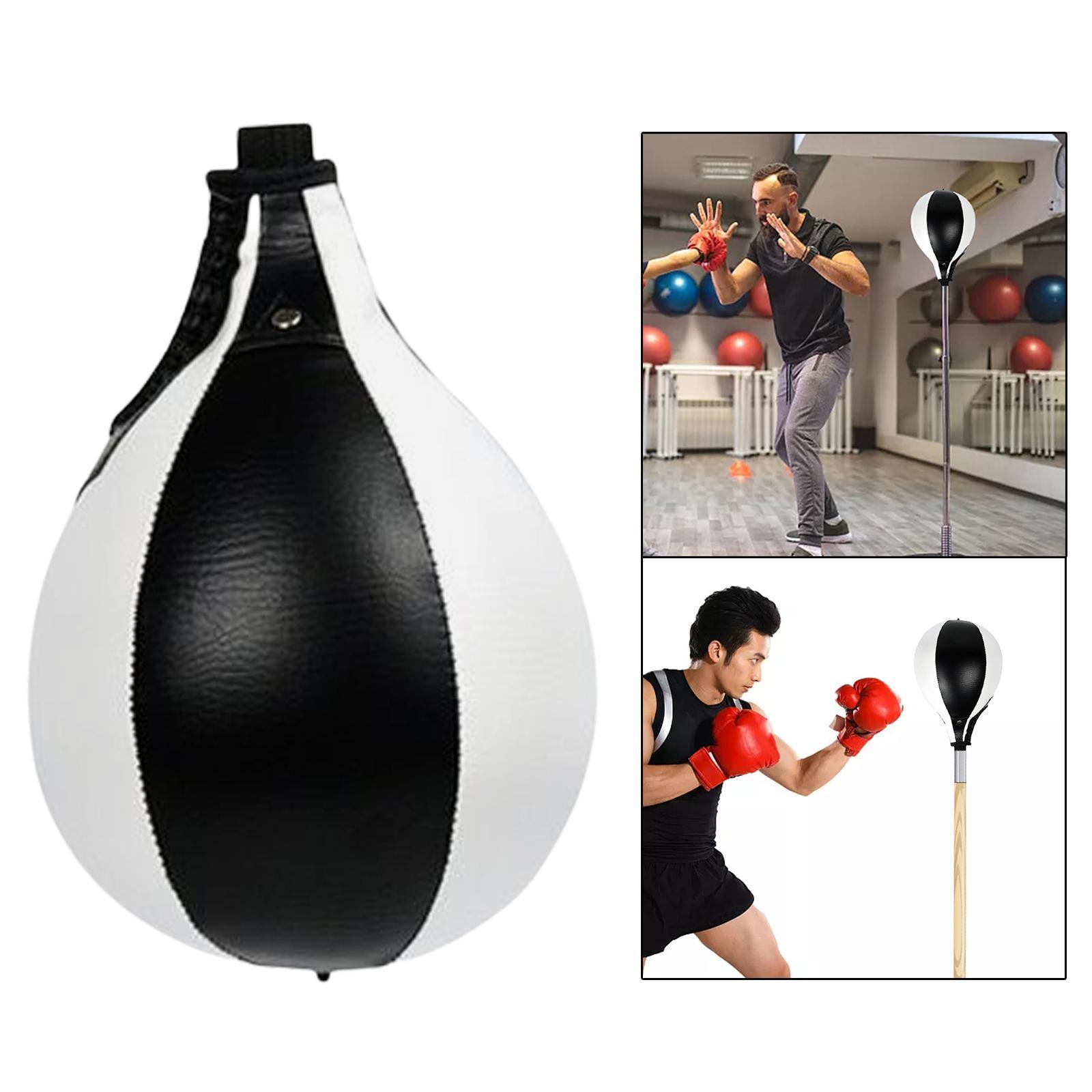 Speed Punching Ball Boxing Speed Bag Hanging Boxing Ball, PU Leather Muay Punching Ball Striking Bag for Adult Kids Gym MMA Boxing Sports Punch Bag