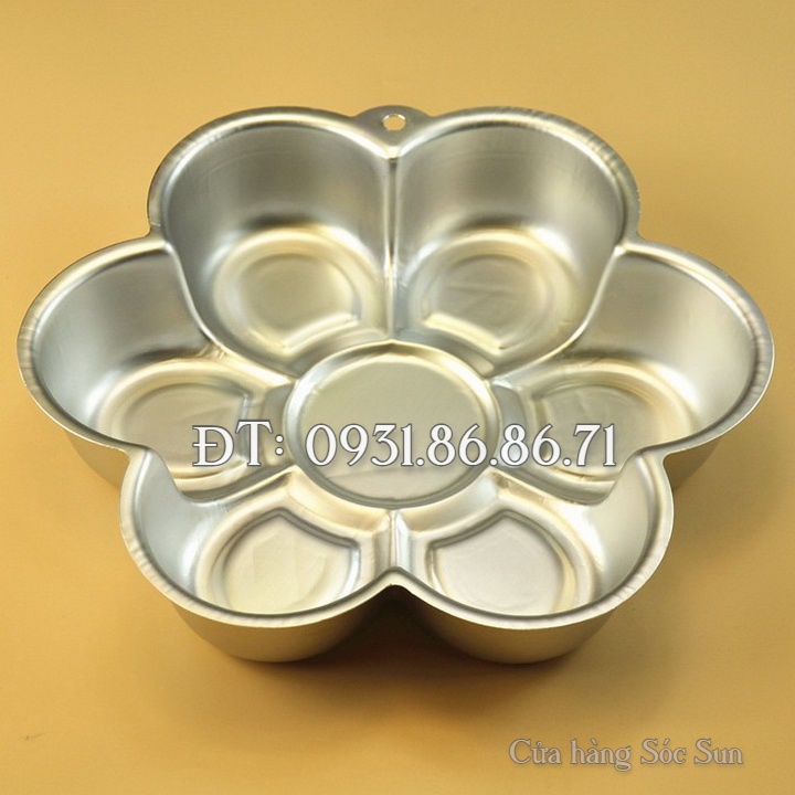 Khuôn làm bánh, rau câu hoa mai 6 cánh loại 28 cm – Mã số 1066