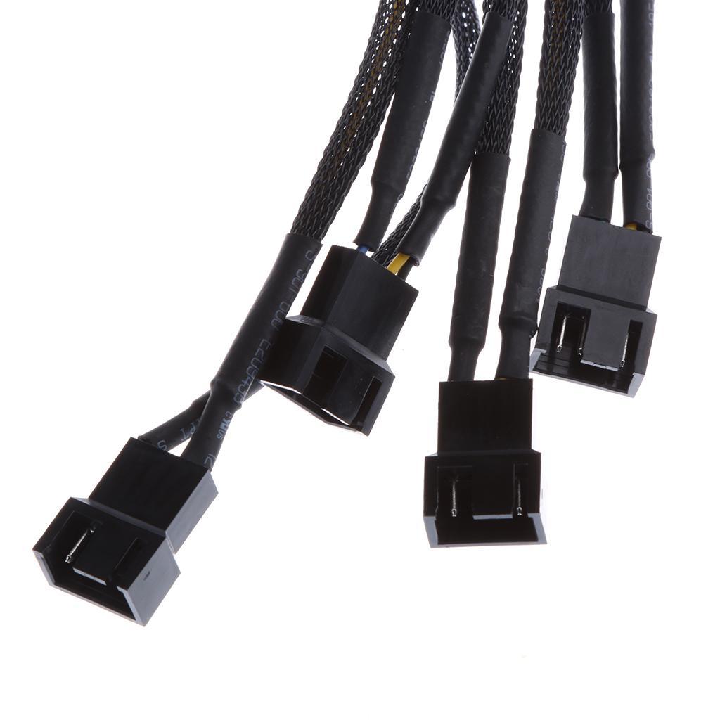 Computer PC 4-Pin Fan Power Cable Y 5 Way Splitter Lead Connector Adapter