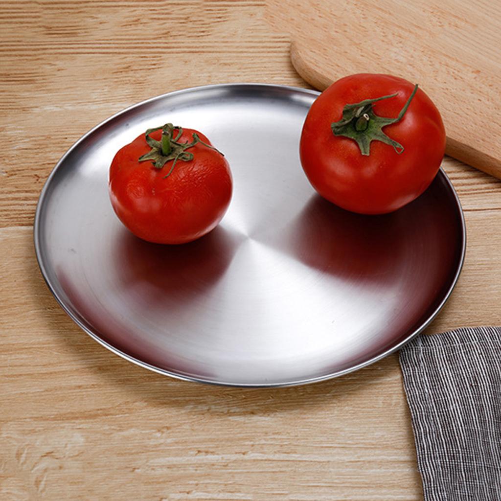 Đĩa Inox Nông Tấm Tấm Trái Cây Tấm ăn Tối