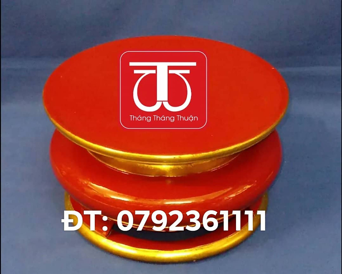 BỘ BÁT HƯƠNG VẼ SEN .ĐẾ GỖ SƠN SON THẾP VÀNG