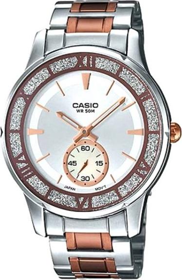 Đồng hồ nữ dây thép không gỉ casio LTP-E135RG-7AVDF