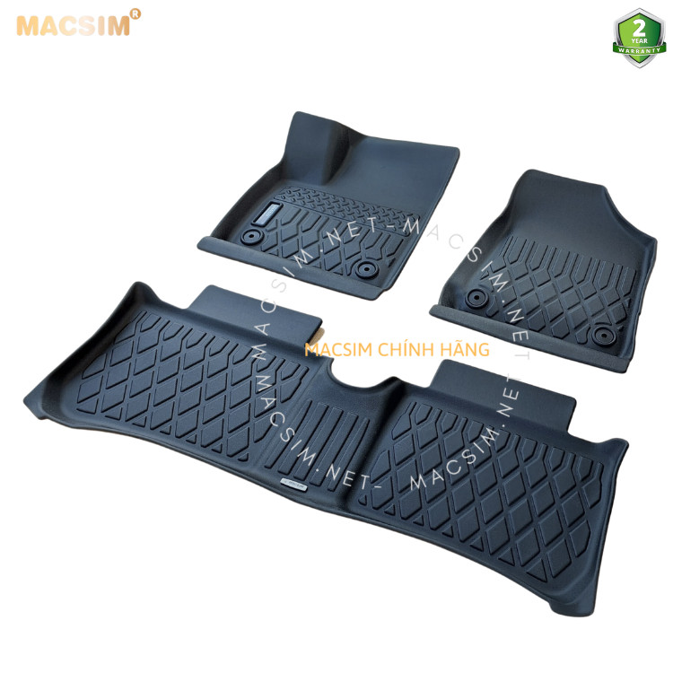 Thảm lót sàn xe ô tô VinFast VF5 Nhãn hiệu Macsim chất liệu nhựa TPE cao cấp màu đen
