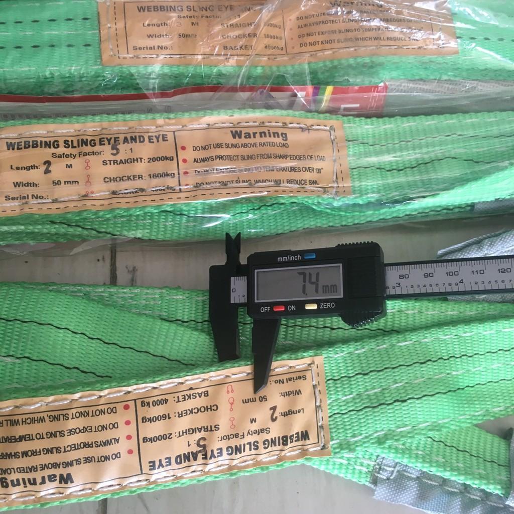 Dây cáp vải cẩu hàng 2 tấn x 5 mét - rộng 5cm