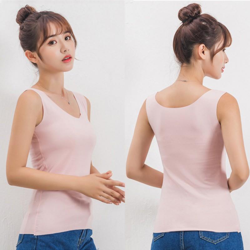 Áo Tank Top cổ chữ V phong cách Hàn Quốc
