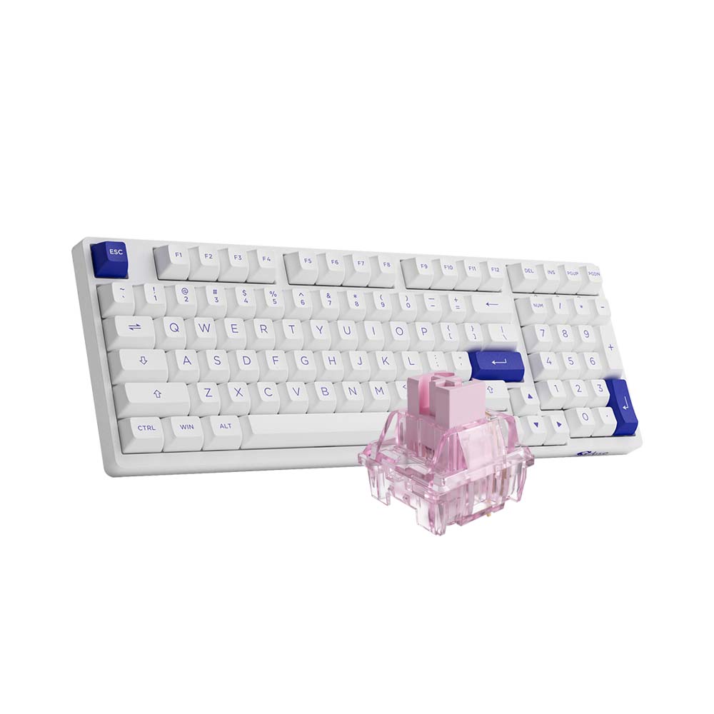 Bàn phím cơ AKKO 3098B Multi-modes Blue on White - Hàng chính hãng