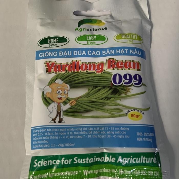 Hạt Giống Đậu Đũa hạt nâu YARD LONG BEAN 099 - gói 50gram