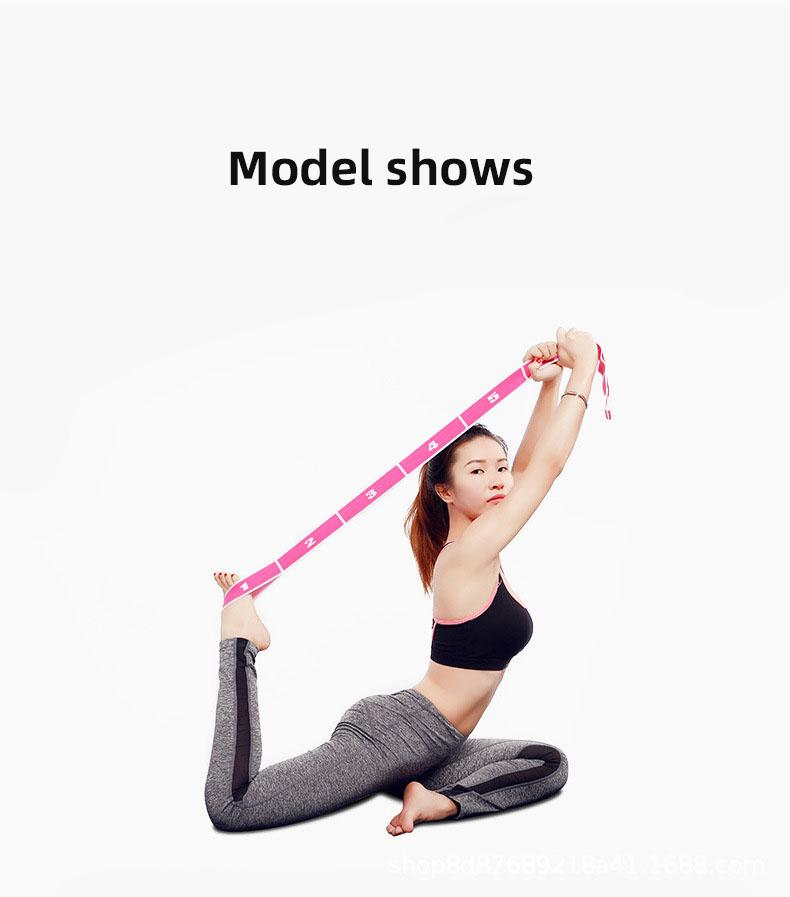Yoga kéo dây đai dây đai polyester latex đàn hồi Latin khiêu vũ kéo dài vòng lặp yoga yoga pilates tập thể dục tập thể dục Color: new 8 section 2