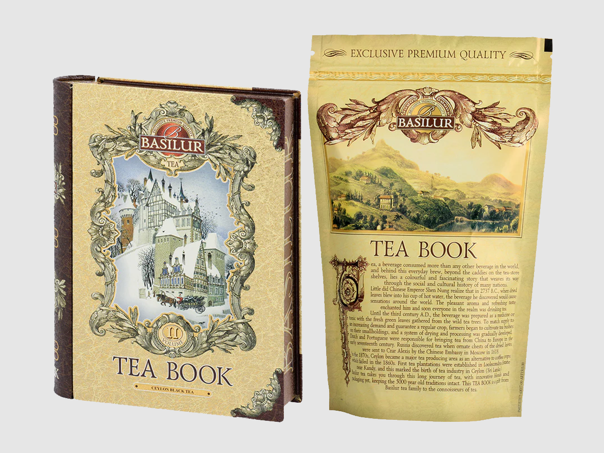 Trà đen Ceylon Basilur 4 vị đu đủ, hướng dương, cúc vạn thọ và hoa nghệ tây – Tea Book Volume II