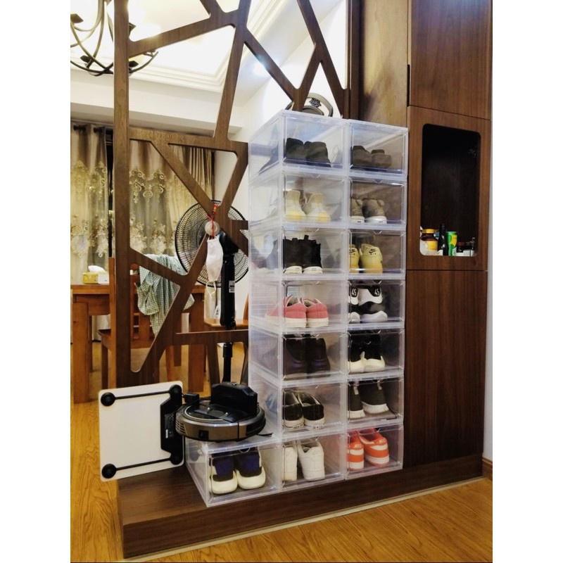 COMBO 5 HỘP ĐỰNG GIÀY NHỰA CỨNG CAO CẤP SIZE LỚN, CỬA NAM CHÂM LẮP RÁP TIỆN LỢI