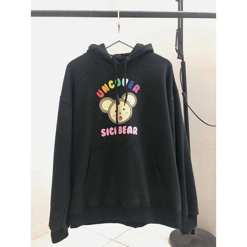 Áo Hoodie Chống Nắng THIFU FASHION In Hình Chú Gấu SICI BEAR Chất Liệu Thun PE Cho Nam Và Nữ Dưới 70kg
