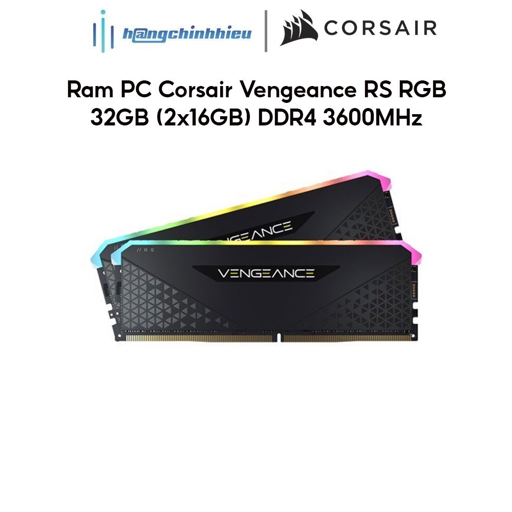 Ram PC Corsair Vengeance RS RGB CMG32GX4M2D3600C18 32GB (2x16GB) DDR4 3600MHz Hàng chính hãng