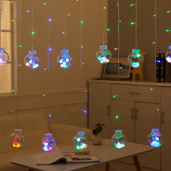 Đèn led trang trí dạng lưới bóng tròn 12 dây
