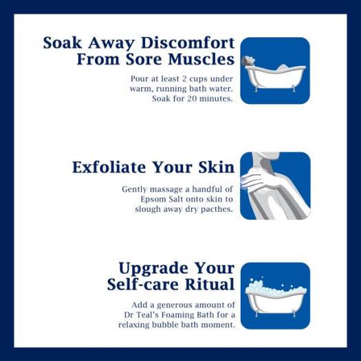 Muối tắm giảm đau nhức xương khớp hiệu Dr Teal's Pure Epsom Salt Therapeutic Soak Eases Aches & Pains - gói 2.27kg