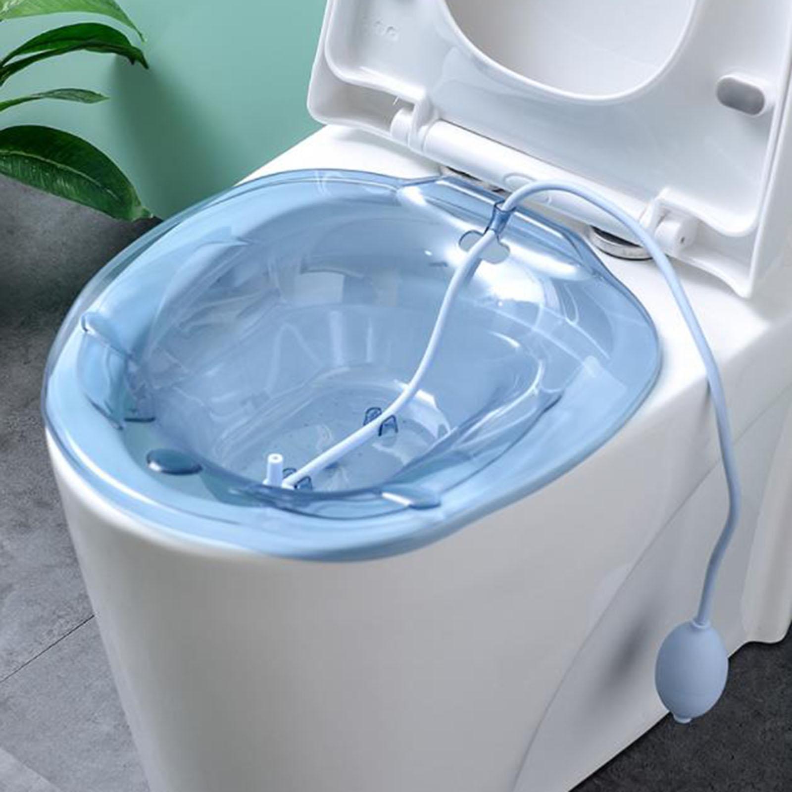 Sitz Bath with Flusher Easy to Store Portable for Hemorrhoids Relieve Women