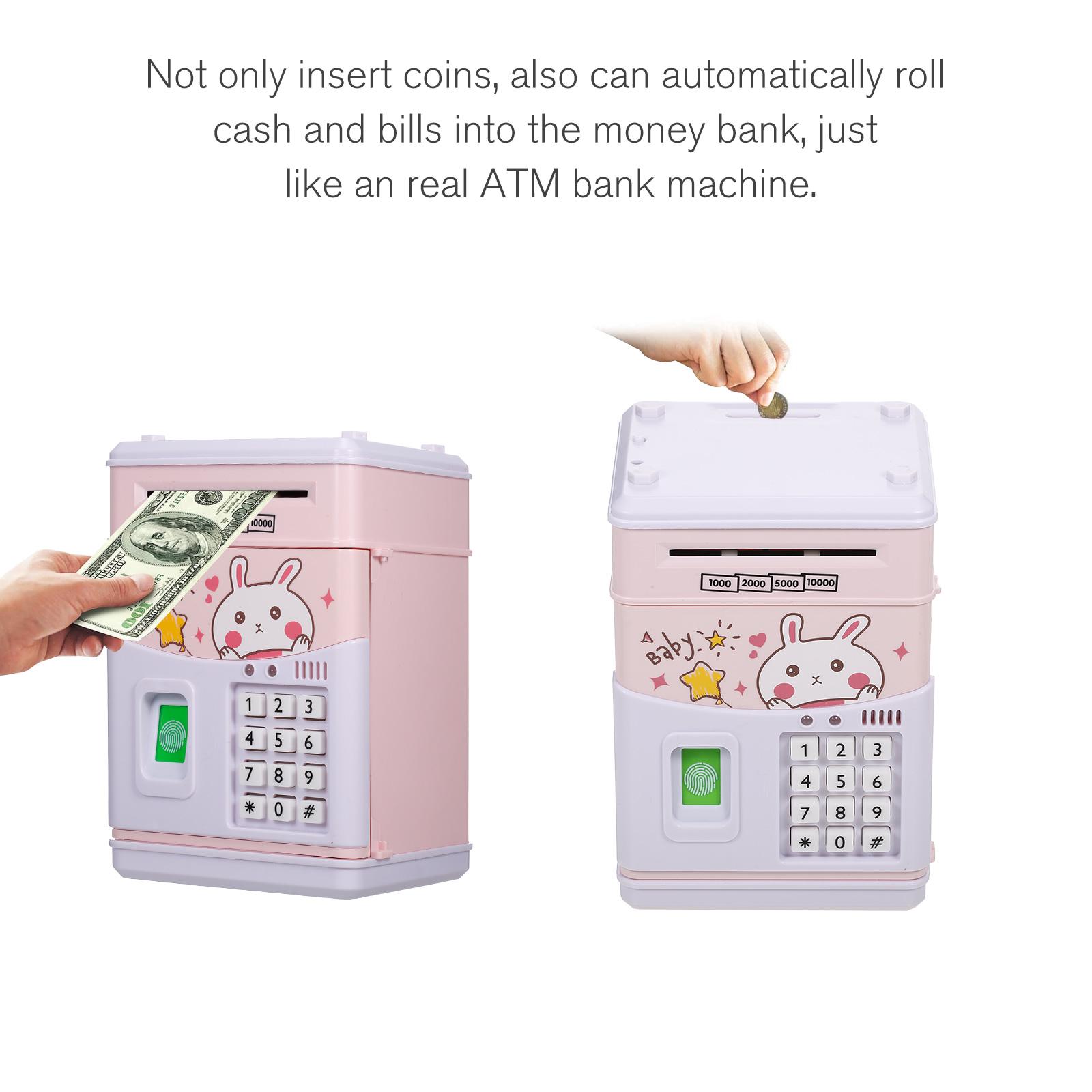Hộp tiết kiệm tiền mặt tự động cảm biến đưa tiền vào két cho trẻ em