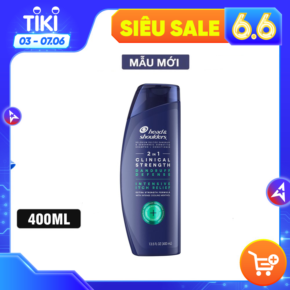 Dầu gội đầu Head&amp;Shoulders Clinical Strength Shampoo Intensive itch relief sạch gàu 400ml