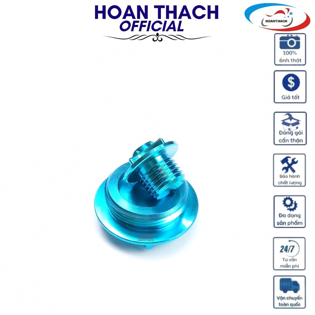 Ốc Mâm Lửa Gr5 Titan Honda (Màu Xanh Lục Bảo) dùng cho nhiều dòng xe HOANTHACH SP001164