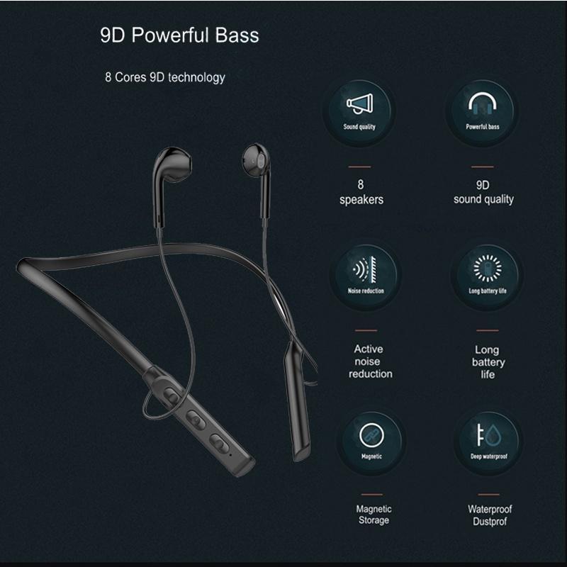 Tai Nghe Thể Thao GB-02 Bluetooth 5.0 Đeo Cổ Không Dây