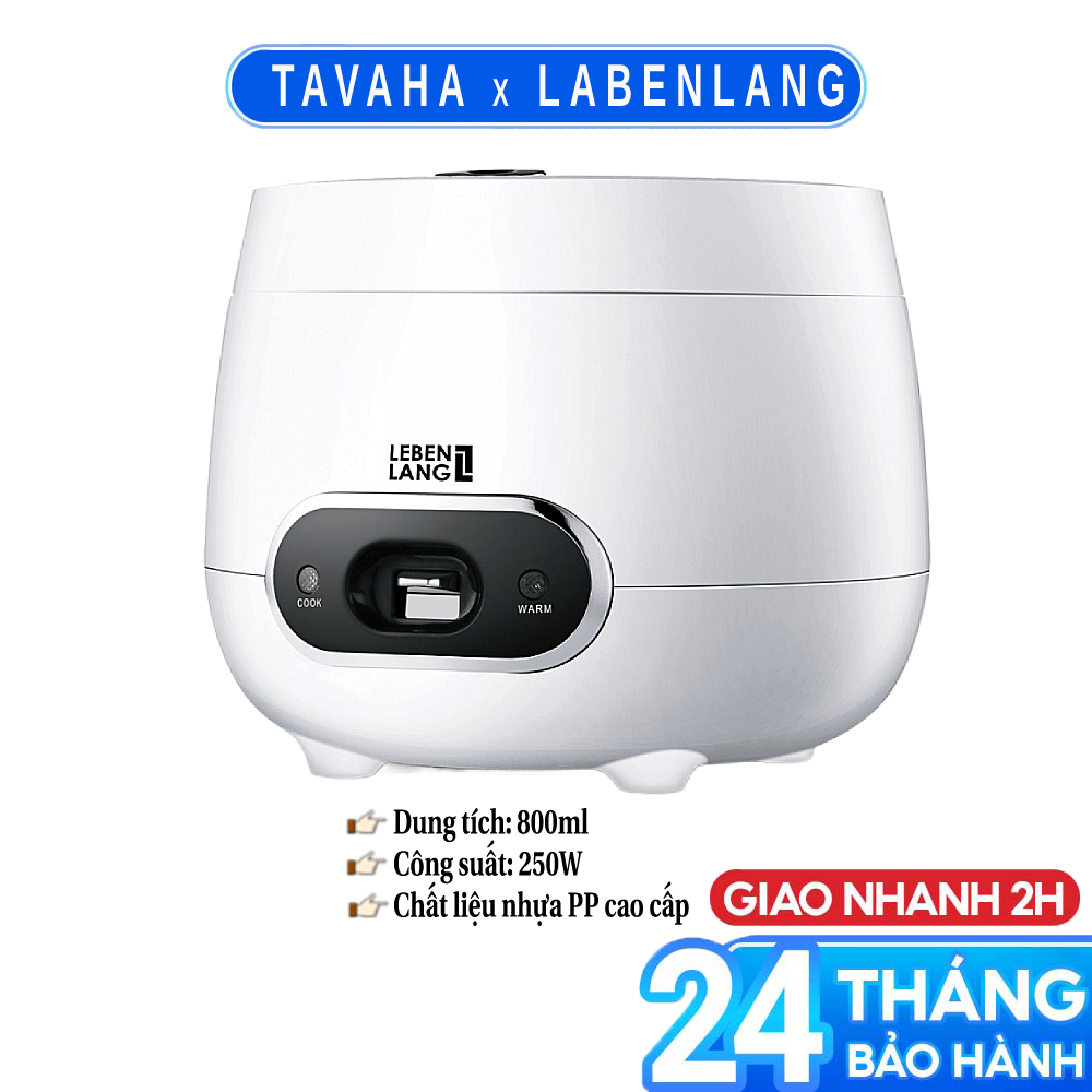 Nồi cơm điện Lebenlang LBL0589 dung tích 1200ml, công suất 500W, thiết kế đơn giản hiện đại - hàng chính hãng