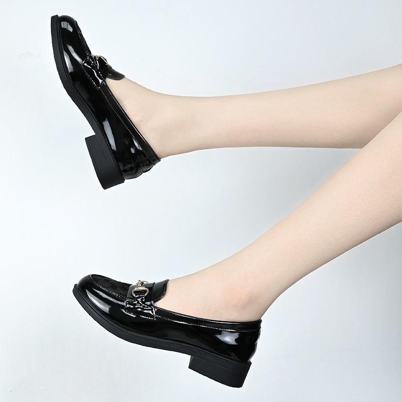 Small leather shoes female British style 2021 new Japanese jk flat-soled transparent net single shoes all-round student college style Korean version