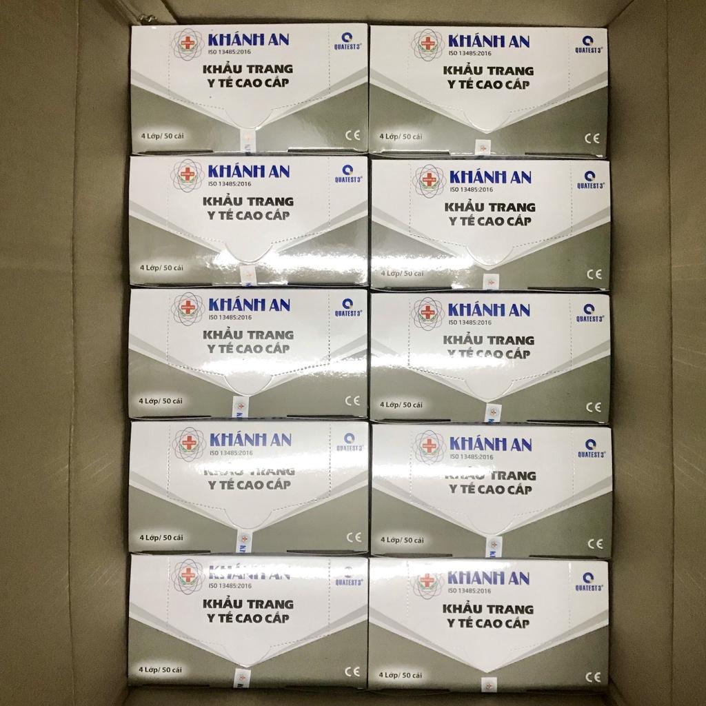 Combo 10 hộp khẩu trang y tế 4 lớp kháng khuẩn cao cấp ngăn bụi chính hãng Khánh An_x10KAKTL2O