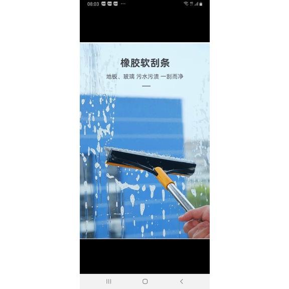 Chổi Chà Sàn Nhà Tắm Thông Minh Thiết Kế Đầu Gạt Nước Và Đầu Chổi Xoay 120 Độ Quét Nhà Siêu Sạch Mọi Góc Bẩn Màu Xanh