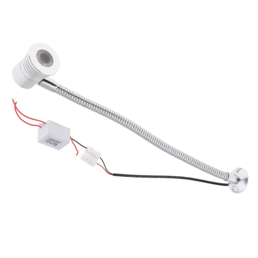 12V 2W Boat LED Reading Lights Gooseneck Interior Desk Lamp