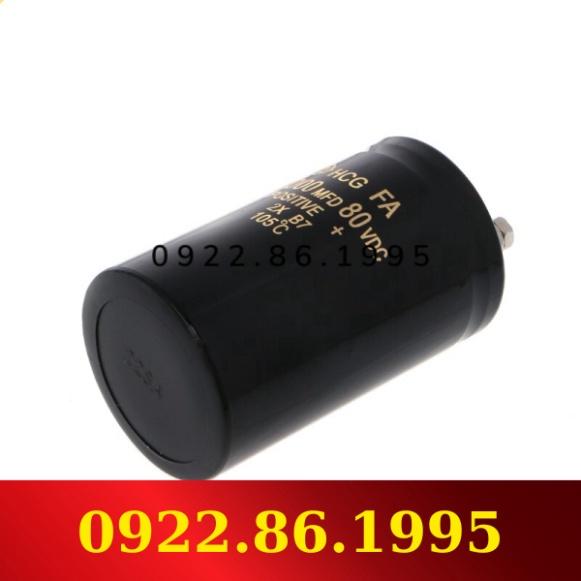 Tụ Điện Trục Vít Điện Phân 22000UF 80V Bộ Nguồn Amp Âm Thanh, 50X80Mm 105 ℃ hàng mới về