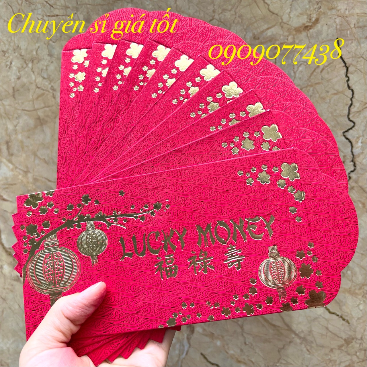 Combo 10 Bao Lì Xì Tết 2023 Lucky Money đựng Tiền Xì Lì Tết lịch sự đẹp mắt trang trọng