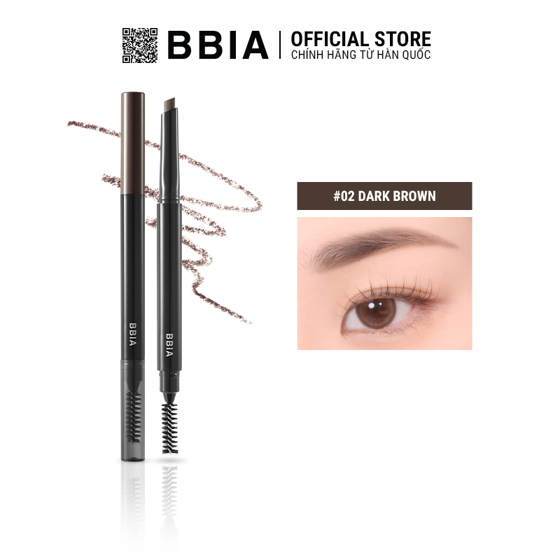 Kẻ Chân Mày Bbia Last Auto Eyebrow Pencil 0.18G 5 Màu - 02 Dark Brown