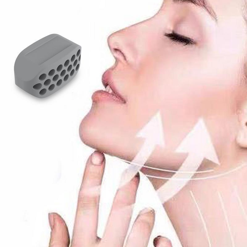 Silica gel jawline tập thể dục bóng đào tạo cơ thể tập thể dục cổ áo toning jawzrsize jaw thisiser cơ bắp relex Color: White
